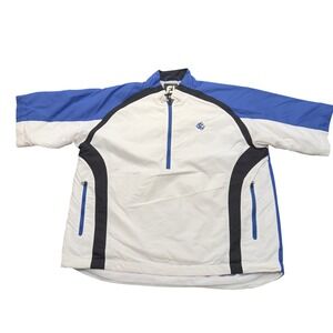 FootJoy Windbreaker Men Medium White Quarter Zip Short Sleeve Golf